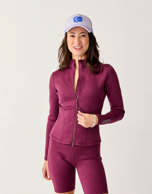 Stella Zip-Up Jacket: Disco Embossed - FINAL SALE