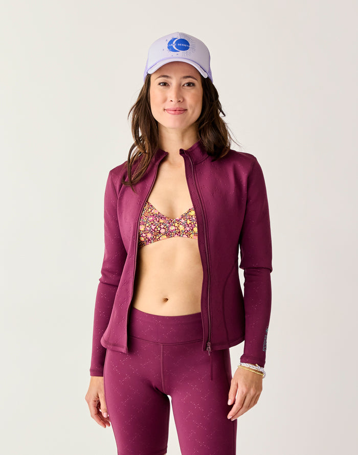 Stella Zip-Up Jacket: Disco Embossed - FINAL SALE