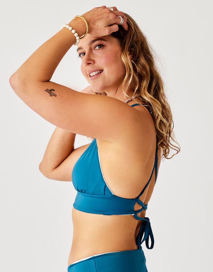 Stevie Reversible Top: Azul/Ice - FINAL SALE