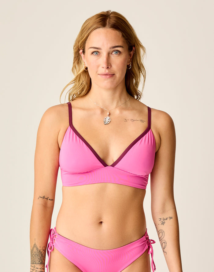 Stevie Reversible Top: Hot Pink/Nirvana - FINAL SALE