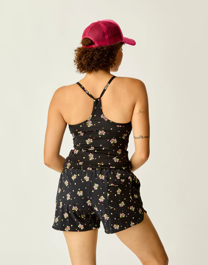Stinson Tankini: Black Floret - FINAL SALE