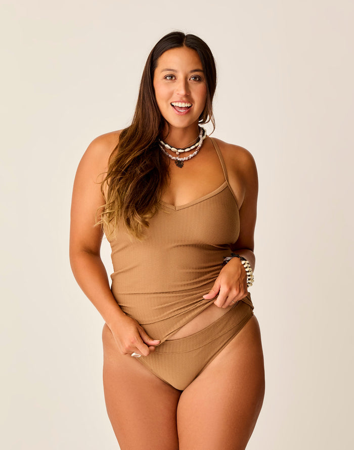 Stinson Tankini: Rum Texture - FINAL SALE