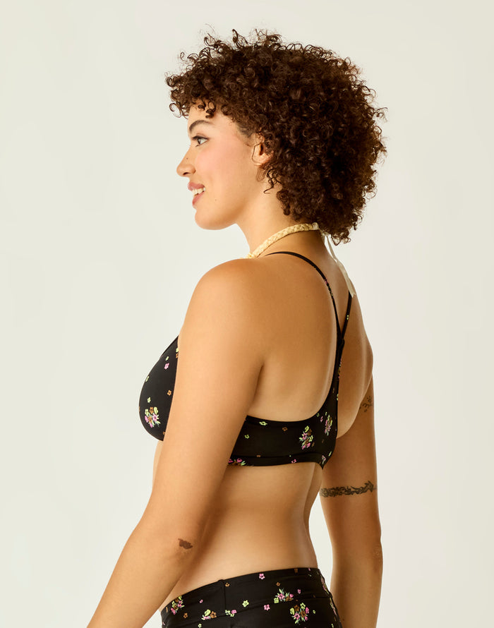 Stinson Top: Black Floret - FINAL SALE