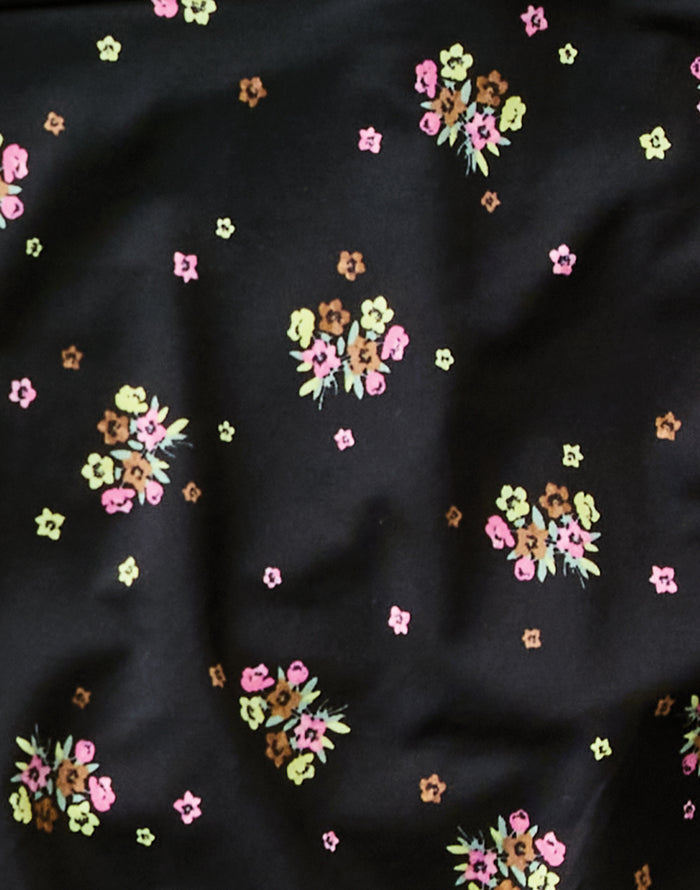 Stinson Top: Black Floret - FINAL SALE