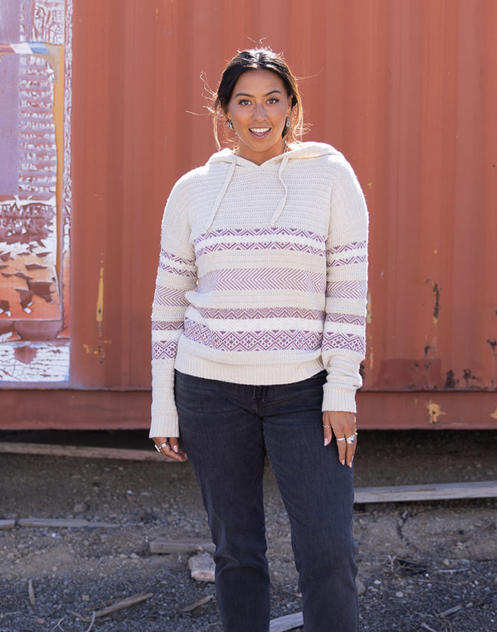 Stowe Hooded Fairisle Sweater : Birch