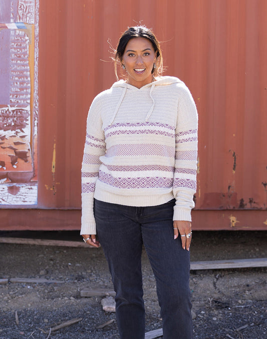 Stowe Hooded Fairisle Sweater : Birch