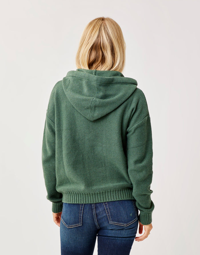 Stowe Hooded Sweater: Cilantro