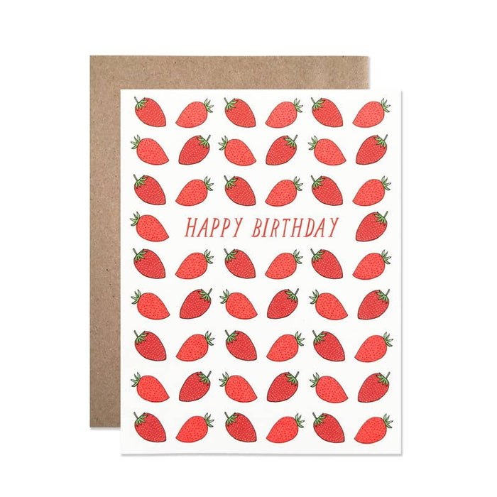 Strawberries Birthday Card