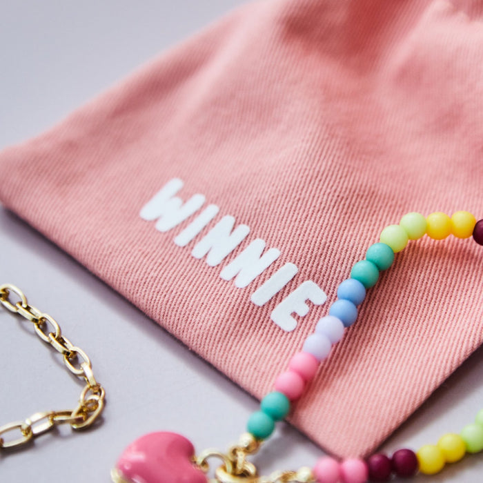 Stych Pink Heart Locket Bracelet Set