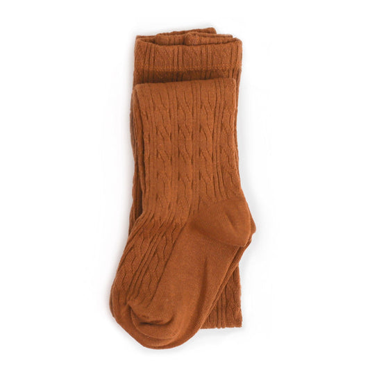 Sugar almond cable knit tights