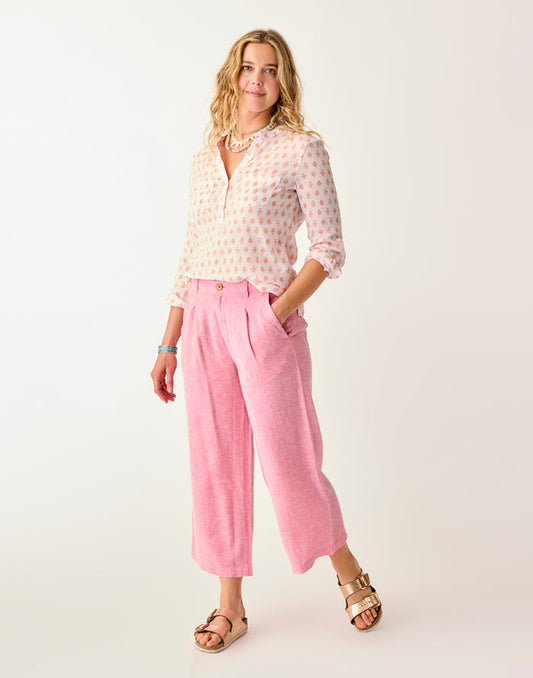Suki Linen Pant: Chateau Chambray - FINAL SALE