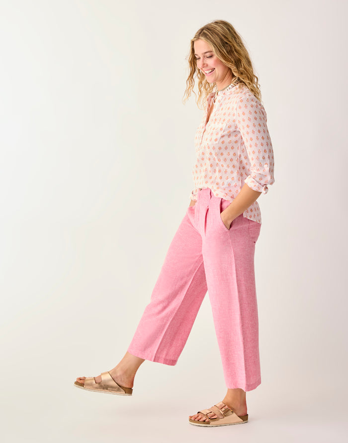 Suki Linen Pant: Chateau Chambray - FINAL SALE
