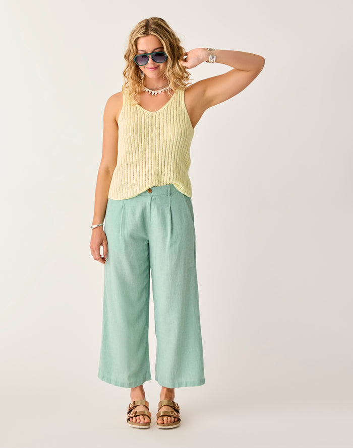 Suki Linen Pant: Haze Chambray - FINAL SALE