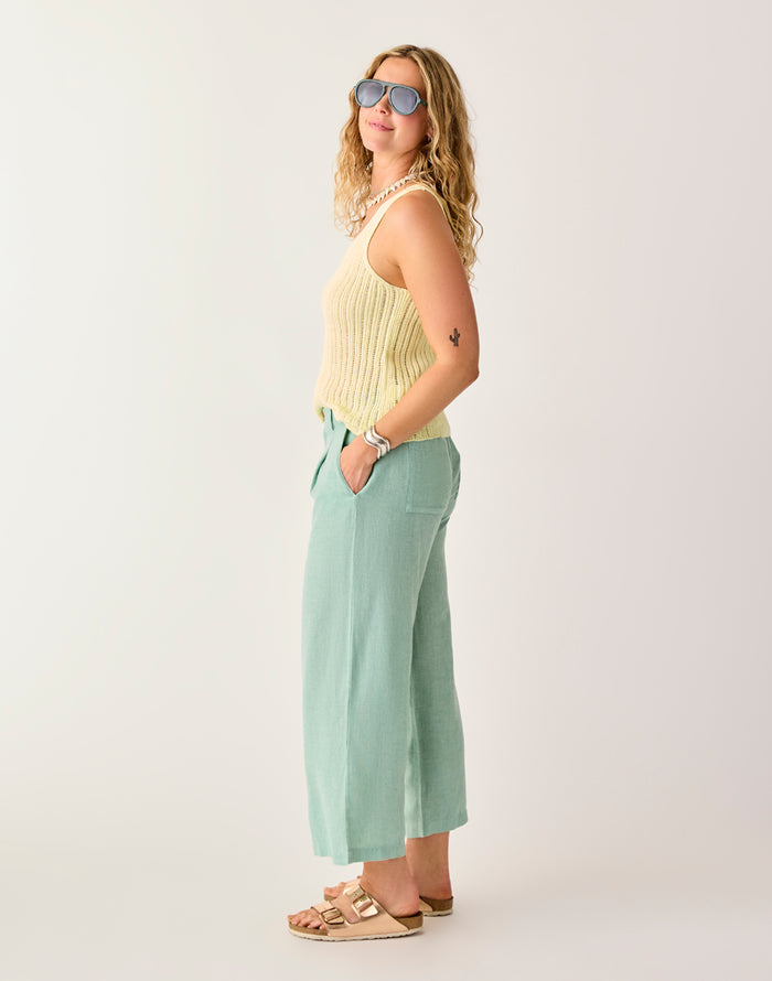Suki Linen Pant: Haze Chambray - FINAL SALE