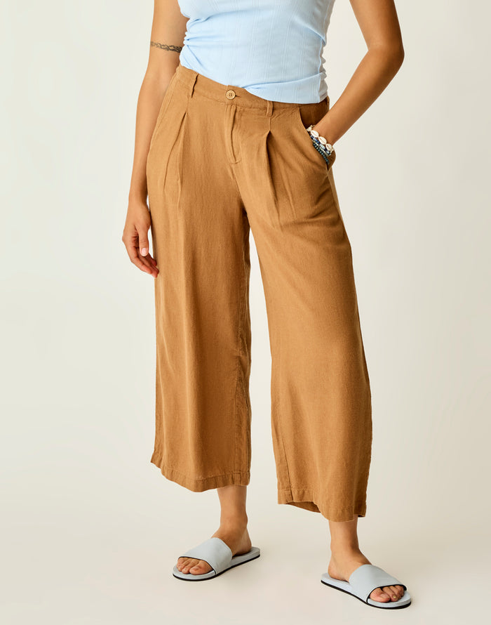 Suki Linen Pant: Rum Chambray - FINAL SALE
