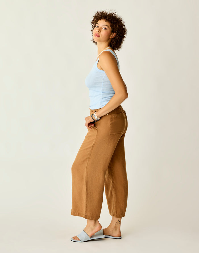 Suki Linen Pant: Rum Chambray - FINAL SALE