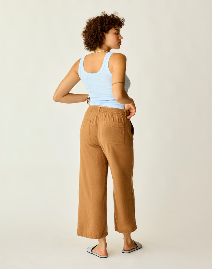 Suki Linen Pant: Rum Chambray - FINAL SALE