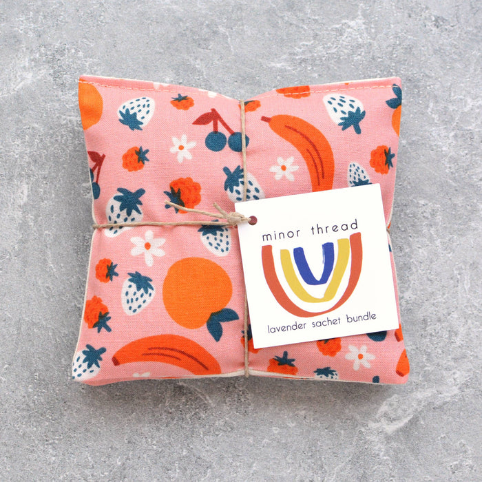 Summer Fruits in Pink Lavender Sachet Bundle