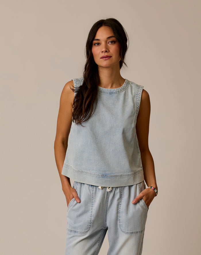 Susie Denim Tank: Savannah