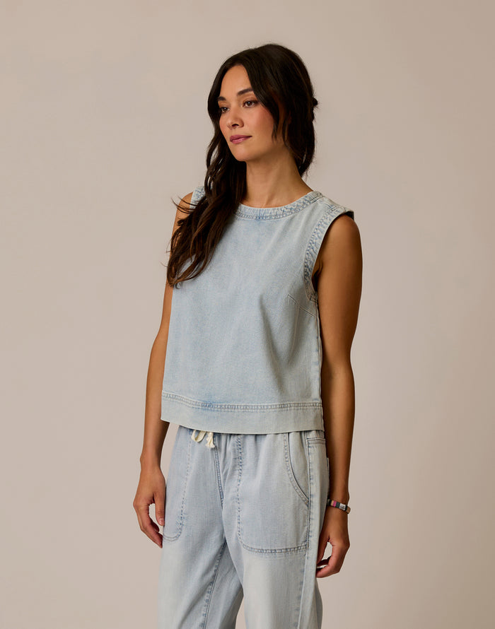 Susie Denim Tank: Savannah