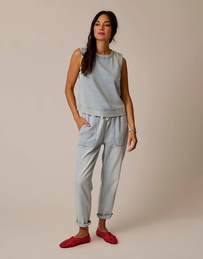 Susie Denim Tank: Savannah