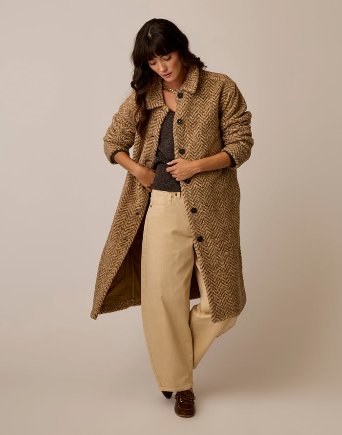 Sutton Boucle Jacket: Herringbone