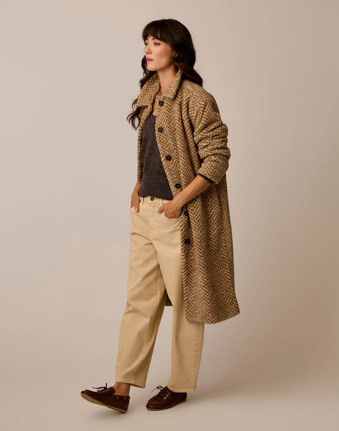 Sutton Boucle Jacket: Herringbone