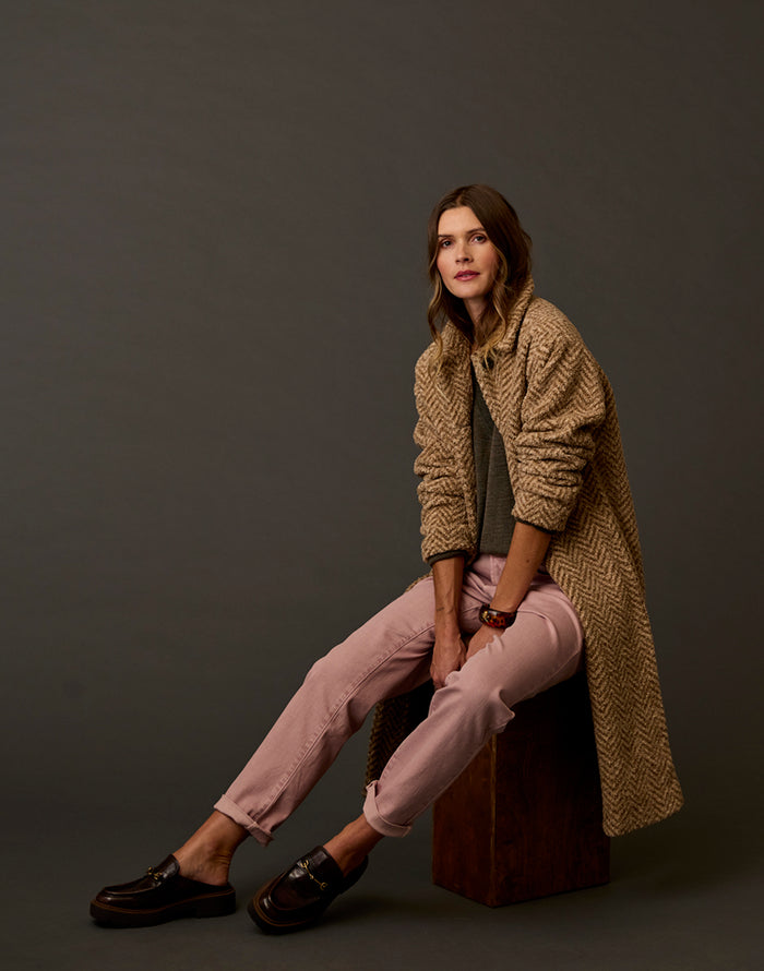 Sutton Boucle Jacket: Herringbone