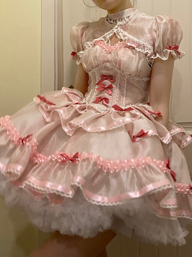 Pink / Dress+Bolero / S