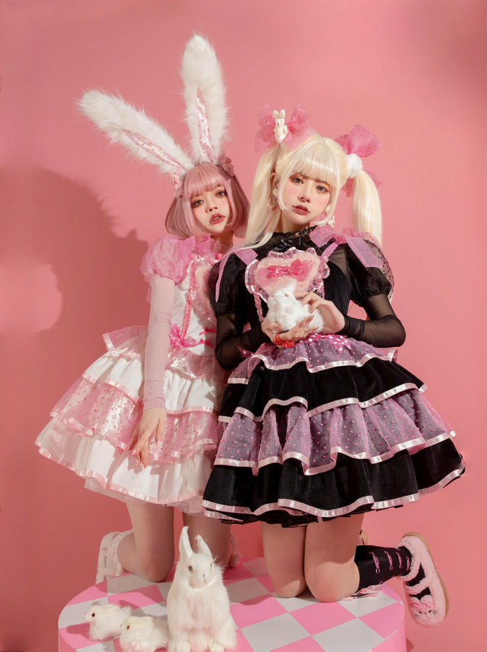 ♡ Sweet Bunny ♡ - Bubble Sleeve Tulle Shirt