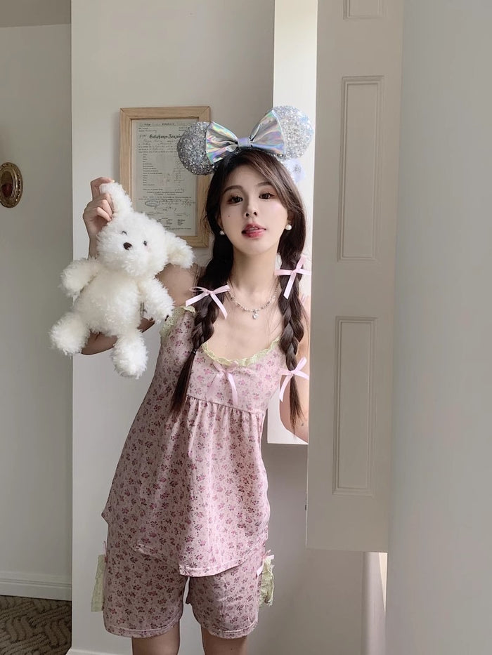 Sweet Floral Camisole Lounge Set