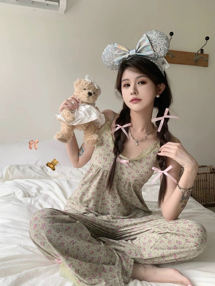 Sweet Floral Camisole Lounge Set
