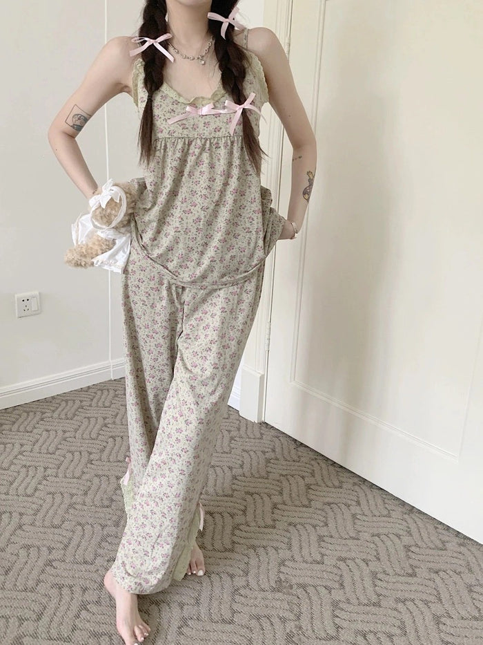 Sweet Floral Camisole Lounge Set