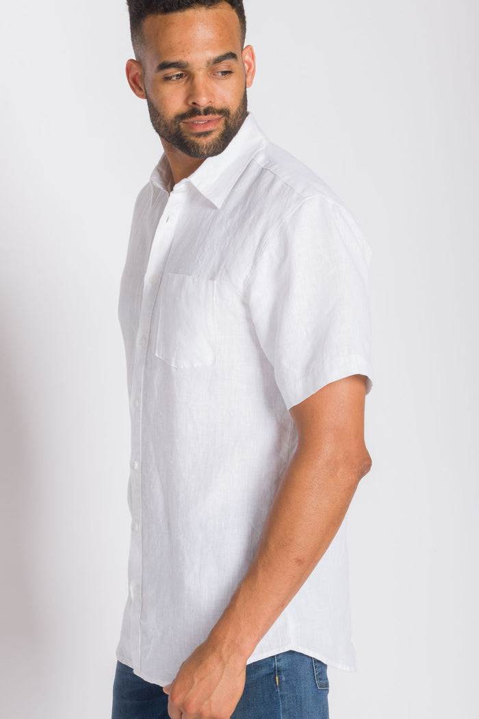 Talbot | Men's Short Sleeve Linen Shirt
