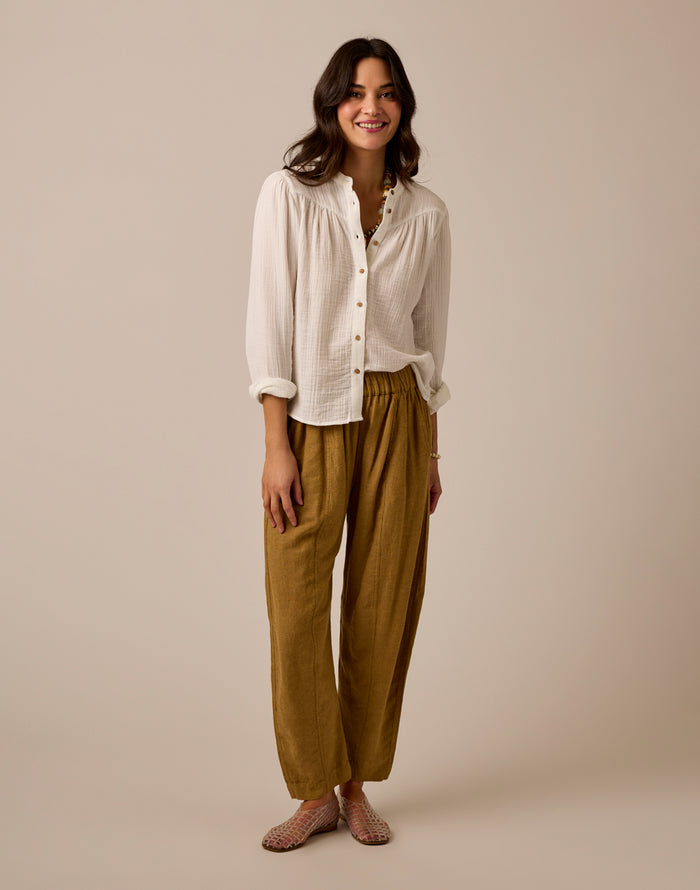 Tatum Double Gauze Shirt: Cloud