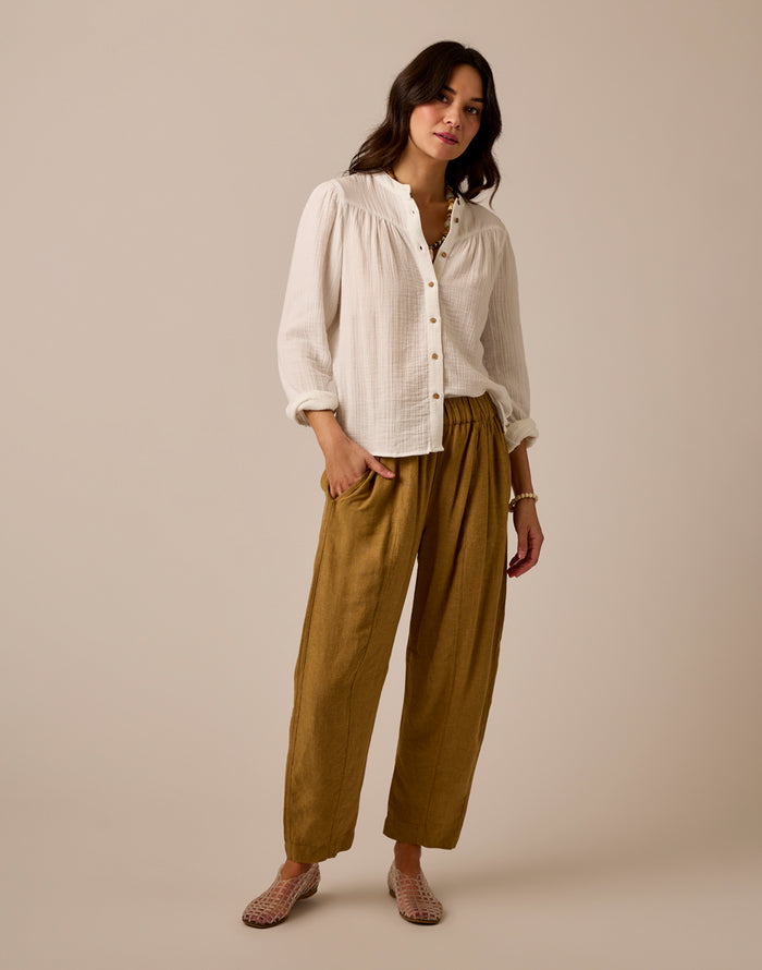 Tatum Double Gauze Shirt: Cloud