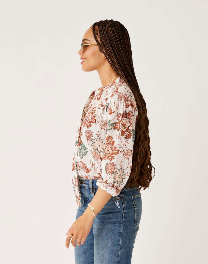 Tatum Gauze Top: Cloud Taj - FINAL SALE