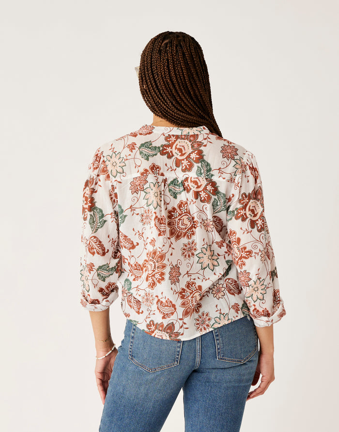 Tatum Gauze Top: Cloud Taj - FINAL SALE