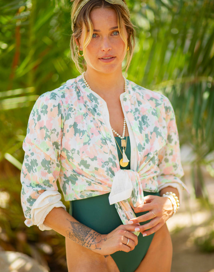 Tatum Gauze Top: Cloud Wildflower - FINAL SALE