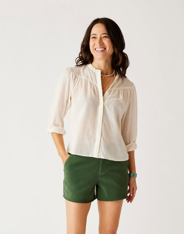 Tatum Textured Top: Cloud - FINAL SALE
