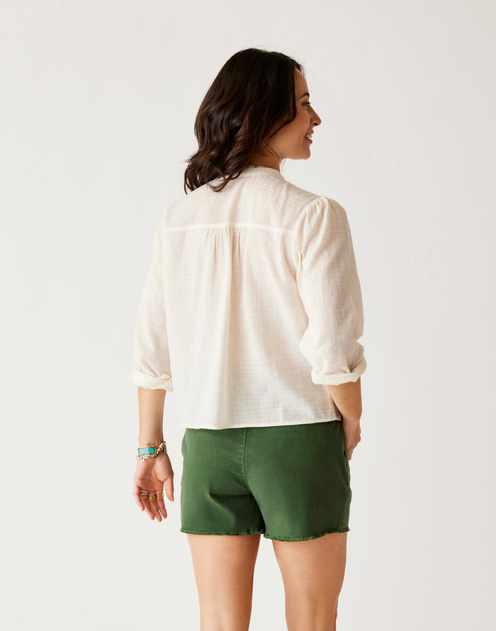 Tatum Textured Top: Cloud - FINAL SALE