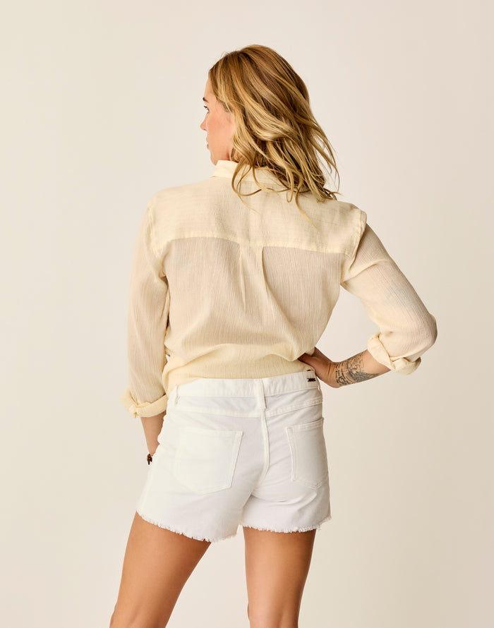 Taylor Gauze Tunic: Birch Lurex - FINAL SALE