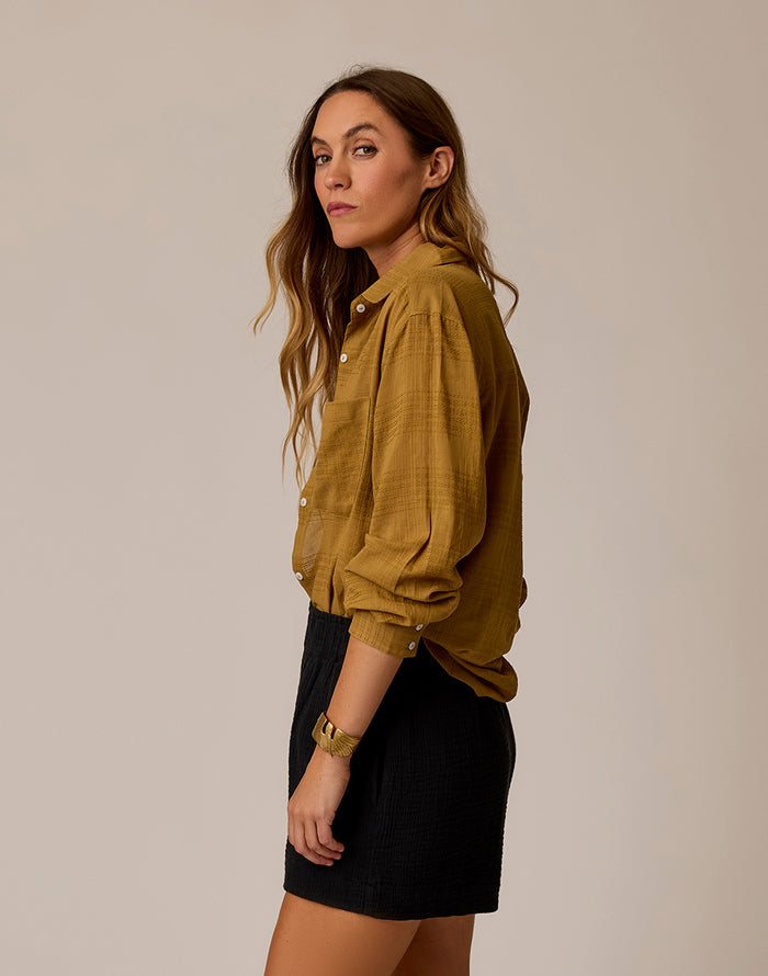 Taylor Textured Tunic: Golden