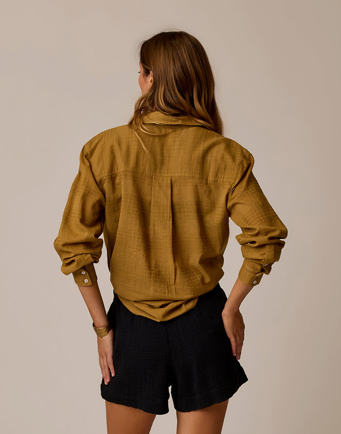 Taylor Textured Tunic: Golden