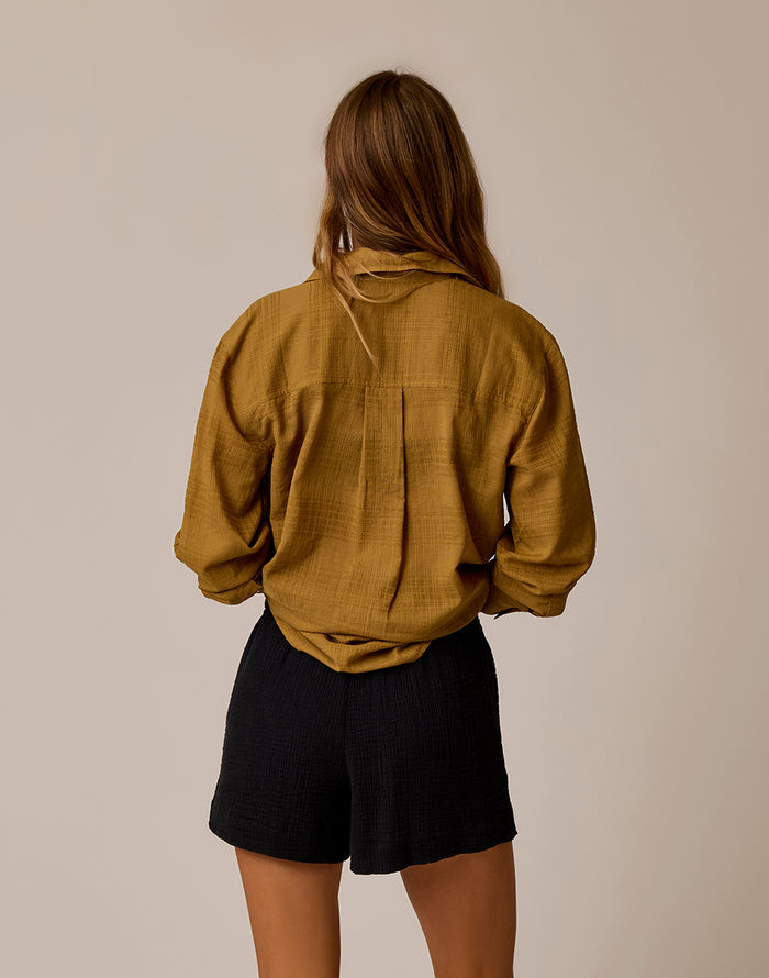 Taylor Textured Tunic: Golden
