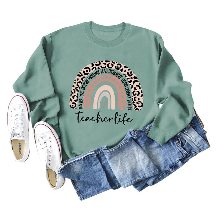 Light green sweater (black word color picture) / S