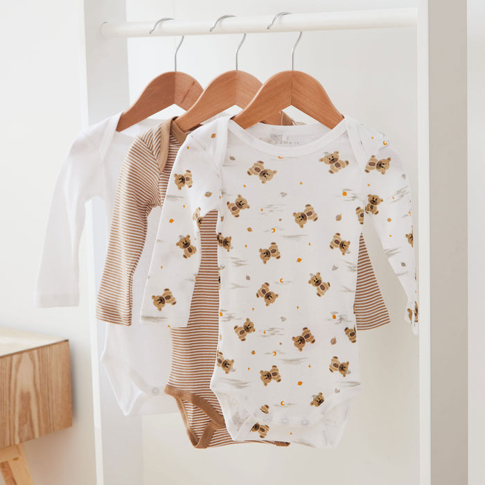 Teddy 3-Piece Long Sleeved Bodysuit by Name It