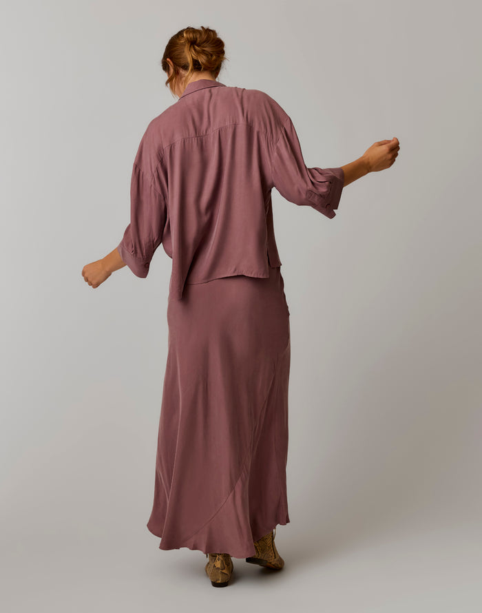Tess Kindsilk Skirt: Rose Taupe