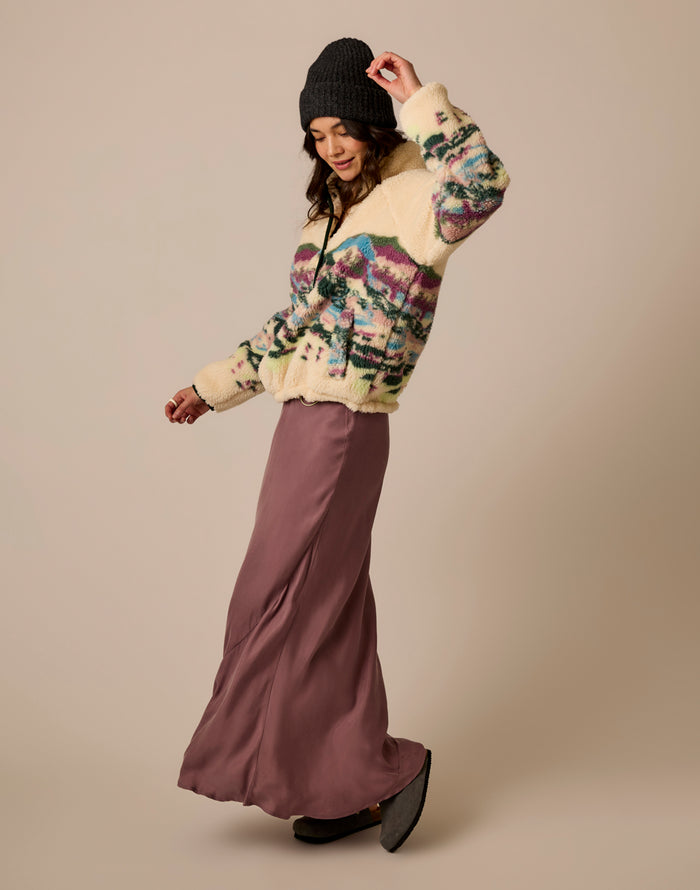 Tess Kindsilk Skirt: Rose Taupe