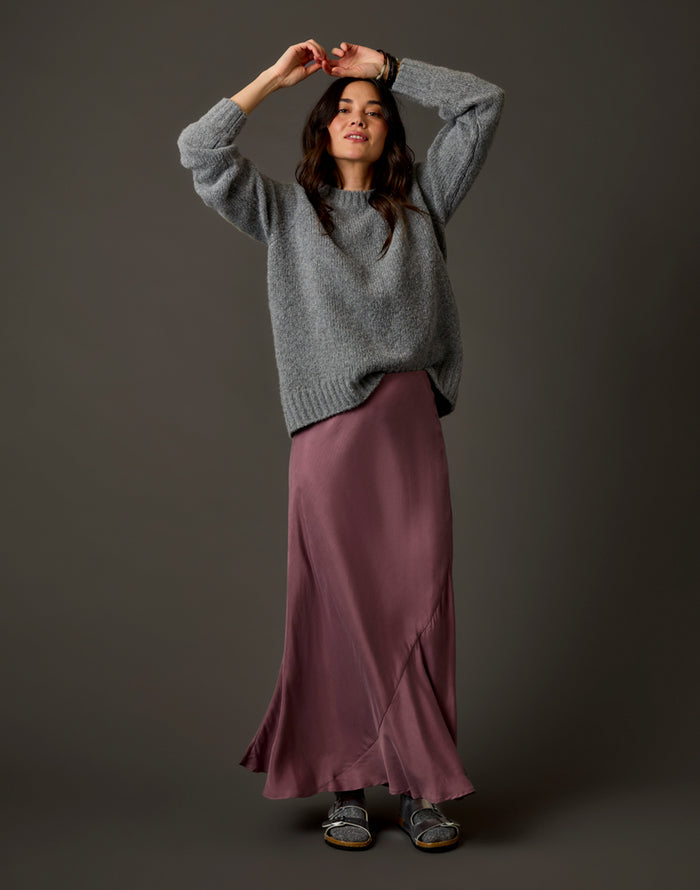 Tess Kindsilk Skirt: Rose Taupe